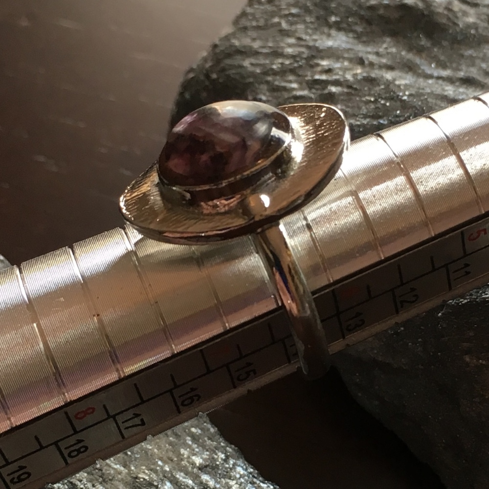 Silver with Amethyst Ring - Picture 2 of 3